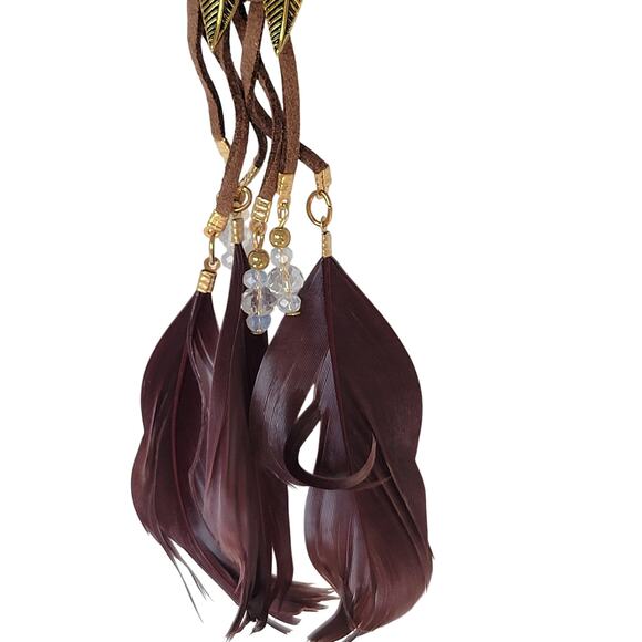 Charlotte Dreamcatcher Earring Set Gold Tone LOVE Hearts Studs & Dangles Boho - Picture 5 of 10